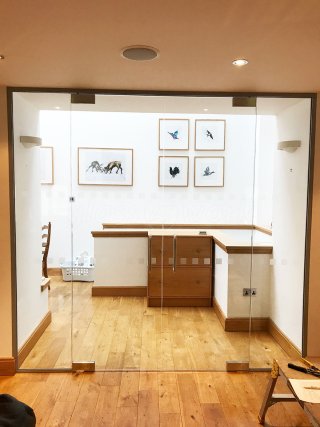 Domestic Project (Symington, South Ayrshire): Toughened Glass Frameless Double Doors