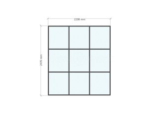 Domestic Project (Ladbroke Grove, London): T-Bar Metal Framed Glass Room Divider