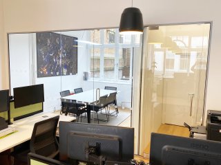 Chilworth Land (Carnaby, London): Office Glass Room Divider Screen and Glazed Door