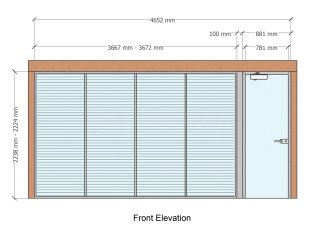 Cooper and Kelling Builders (Halstead, Essex): Glass Office Wall With Built-in Venetian Blinds.