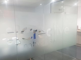 Creative Network Solutions (Bamber Bridge, Lancashire): Single Glazed Acoustic Partitions with Bespoke Opal Frost Film