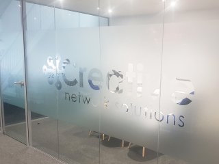 Creative Network Solutions (Bamber Bridge, Lancashire): Single Glazed Acoustic Partitions with Bespoke Opal Frost Film