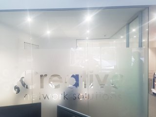 Creative Network Solutions (Bamber Bridge, Lancashire): Single Glazed Acoustic Partitions with Bespoke Opal Frost Film