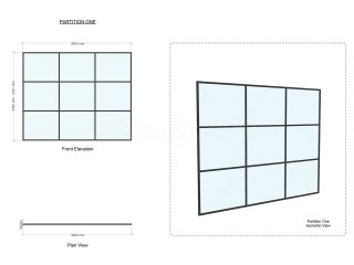 Cookes Furniture Ltd (Erdington, Birmingham): Glazed Room Dividers Using Our Black Metal and Glass T-Bar System