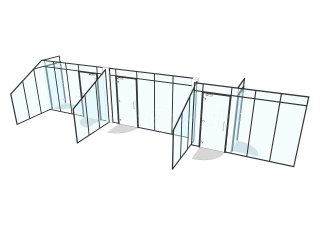 Cox Workshops (Tottenham, London): Paneled Acoustic Glass Office Partition Fitout
