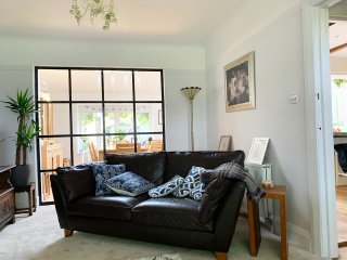 Domestic Project (Bournemouth, Dorset): T-Bar Metal Framed Room Divider With Acoustic Glass