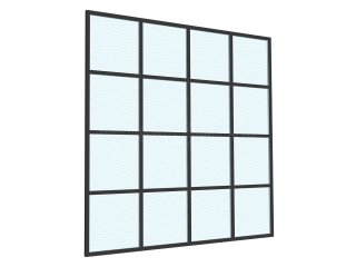 Domestic Project (Bournemouth, Dorset): T-Bar Metal Framed Room Divider With Acoustic Glass