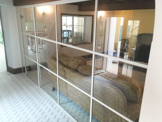 Domestic Project (Market Rasen, Lincolnshire): T-Bar Aluminium White Framed Glass Wall and Door
