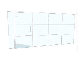 Domestic Project (Market Rasen, Lincolnshire): T-Bar Aluminium White Framed Glass Wall and Door