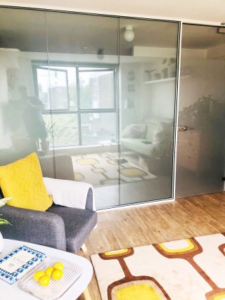 Residential Project (Wandsworth, London): Internal Double Glazed Glass Wall With Silver Etched Film
