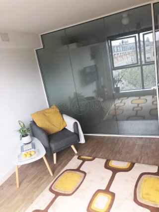 Residential Project (Wandsworth, London): Internal Double Glazed Glass Wall With Silver Etched Film