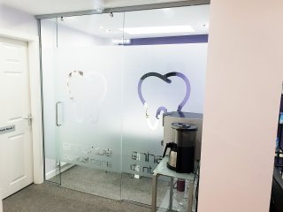 Enhance Dental Care (Yarm, Cleveland): Glass Partition With Glazed Sliding Door