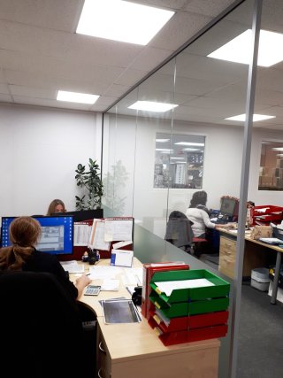 Allsop Pitts Ltd (Torquay, Devon): Small Open Ended Glass Dividing Wall For Office