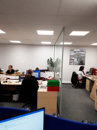 Allsop Pitts Ltd (Torquay, Devon): Small Open Ended Glass Dividing Wall For Office