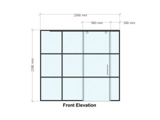 Domestic Project (Aylesbury, Buckinghamshire): T-Bar Glass Room Divider With Sliding Door For Aylesbury Home