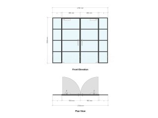 Domestic Project (Salisbury, Wiltshire): T-Bar Aluminium Black Framed Glass Double Doors