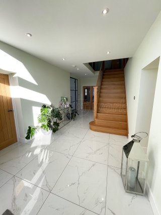 Domestic Project (Nuneaton, Leicestershire): T-Bar Metal and Glass Panel Glazing in Anthracite Grey