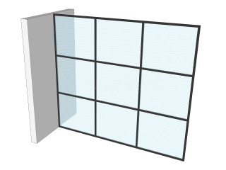 Domestic Project (Wandsworth, London): T-Bar Glass Room Divider Using Black Metal Framework