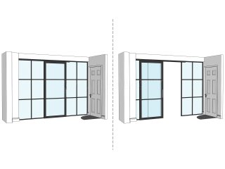 Domestic Project (Coulsdon, London): Black Framed Metal and Glass Room Divider
