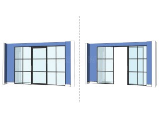 Domestic Project (Coulsdon, London): Black Framed Metal and Glass Room Divider