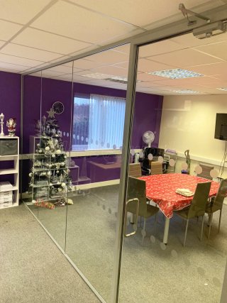 Embracing Care Services (Cramlington, Northumberland): Frameless Glass Meeting Room