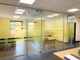 Eric Moore Partnership (Warrington, Cheshire): Glass Office Screen For Medical Practice With Soundproofing