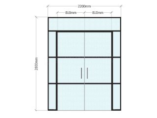 Domestic Project (Margate, Kent): Black T-Bar Factory-Style Glazed Partition With Double Doors