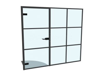 Domestic Project (Wotton-under-Edge, Gloucestershire): Toughened T-Bar Metal and Glass Room Divider