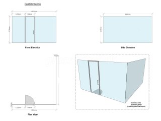 Horizon Entertainment Cargo (Richmond upon Thames, Greater London): Glass Corner Room With Part One-Way Window Film