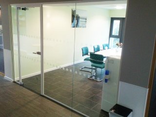 St Andrews Hospice (Grimsby, Lincolnshire): Meeting Room Glass Office Screen And Door