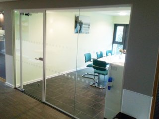 St Andrews Hospice (Grimsby, Lincolnshire): Meeting Room Glass Office Screen And Door