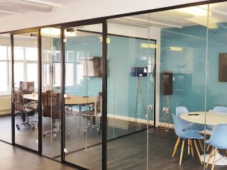 Radfield Home Care Franchising Ltd (Shrewsbury, Shropshire): Two New Toughened Safety Glass Offices With Black Framed Doors