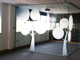 Bunzl Retail Supplies (Swinton, Manchester): Glass Partitioning With Window Film
