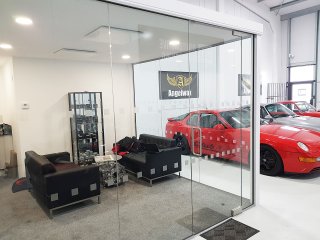DSJ Automotive and Detailing Ltd (Stamford, Lincolnshire): Glass Corner Office For A Car Showroom
