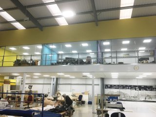 Canvasman Ltd (Baildon, West Yorkshire): Glass Partition Offices on Mezzanine