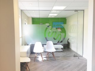 Nu-Heat (Honiton, Devon): Single Glazed Frameless Glass Partition