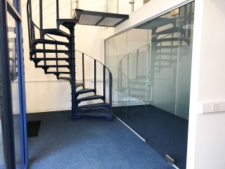 Sinewave Energy Solutions (Baydon, Wiltshire): Glass Office Partition With Glass Door