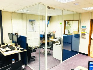 Labyrinth Computers Ltd (Yeovil, Somerset): Acoustic Glazed Corner Room (Soundproof Glass)