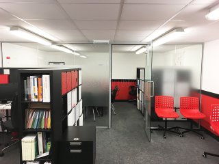 Mathnasium (Radlett, Hertfordshire): Office Glass Partitioning (With Soundproofing)