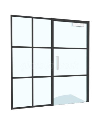Domestic Project (Seaford, East Sussex): T-Bar Aluminium Black Framed Glass Doors
