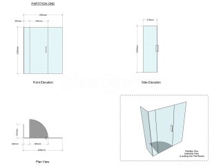 Goodman Masson (Islington, London): Glass L-shaped Partition with Frameless Glazed Door