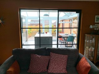 Residential Project (Cumbernauld, Glasgow): Warehouse-Effect Black Steel-Style Glass Wall
