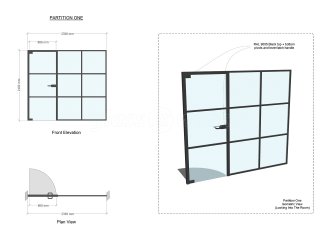 Residential Project (Cumbernauld, Glasgow): Warehouse-Effect Black Steel-Style Glass Wall