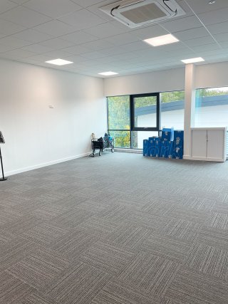 Commercial Glazing Fitout (Hook, Hampshire): Double Glazed Acoustic Glass Corner Room