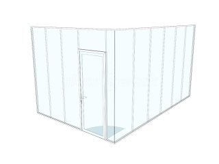 Commercial Glazing Fitout (Hook, Hampshire): Double Glazed Acoustic Glass Corner Room