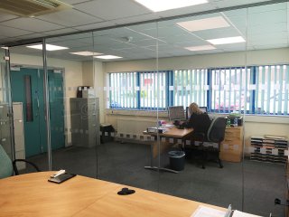 Leisure Electronics Ltd (Holderness, Kingston upon Hull): Glass Corner Office and Glass Partition Wall