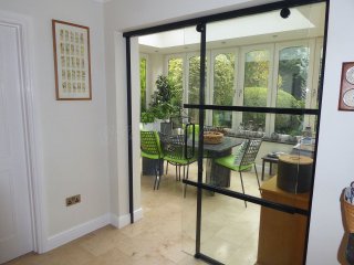 Domestic Project (Liss, Hampshire): T-Bar Glass Sliding Door and Side Panel