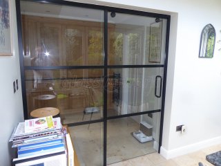 Domestic Project (Liss, Hampshire): T-Bar Glass Sliding Door and Side Panel