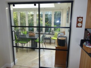 Domestic Project (Liss, Hampshire): T-Bar Glass Sliding Door and Side Panel
