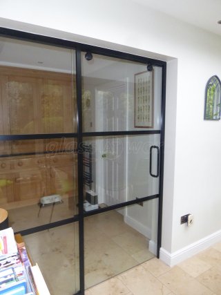 Domestic Project (Liss, Hampshire): T-Bar Glass Sliding Door and Side Panel